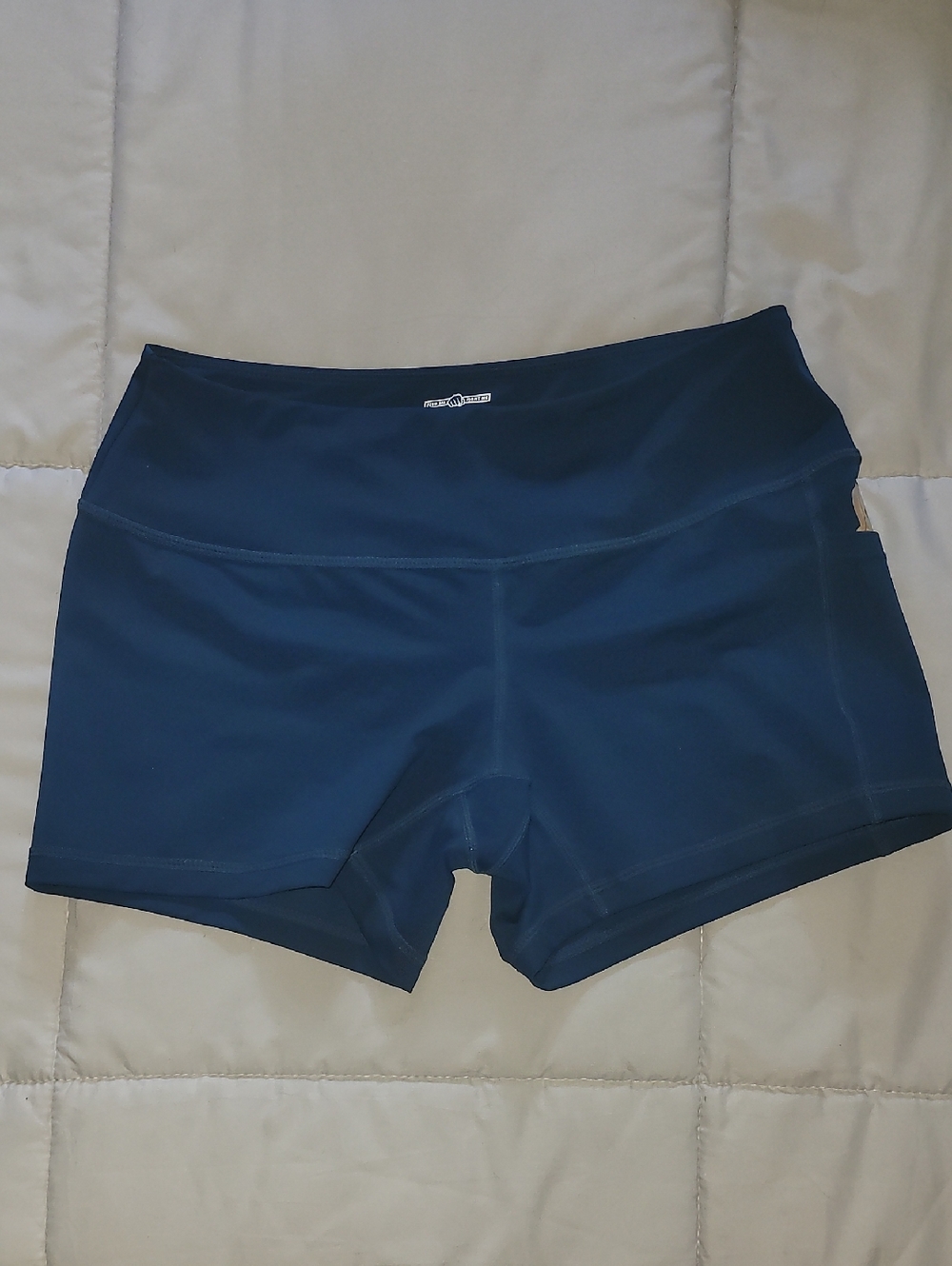 Feed Me Fight Me Navy Blue Puppy Pocket Shorts Medium